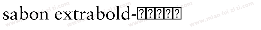 sabon extrabold字体转换